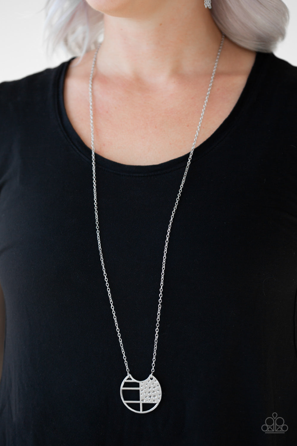 Paparazzi Abstract Aztec - Silver Necklace