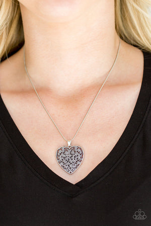 Paparazzi Look Into Your Heart - Silver Necklace