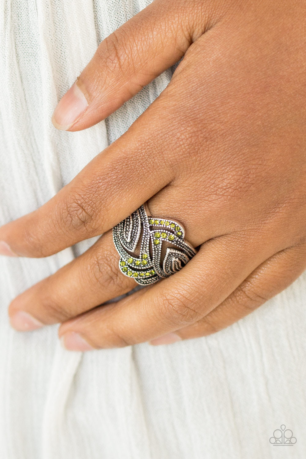 Paparazzi Fire and Ice - Green Ring