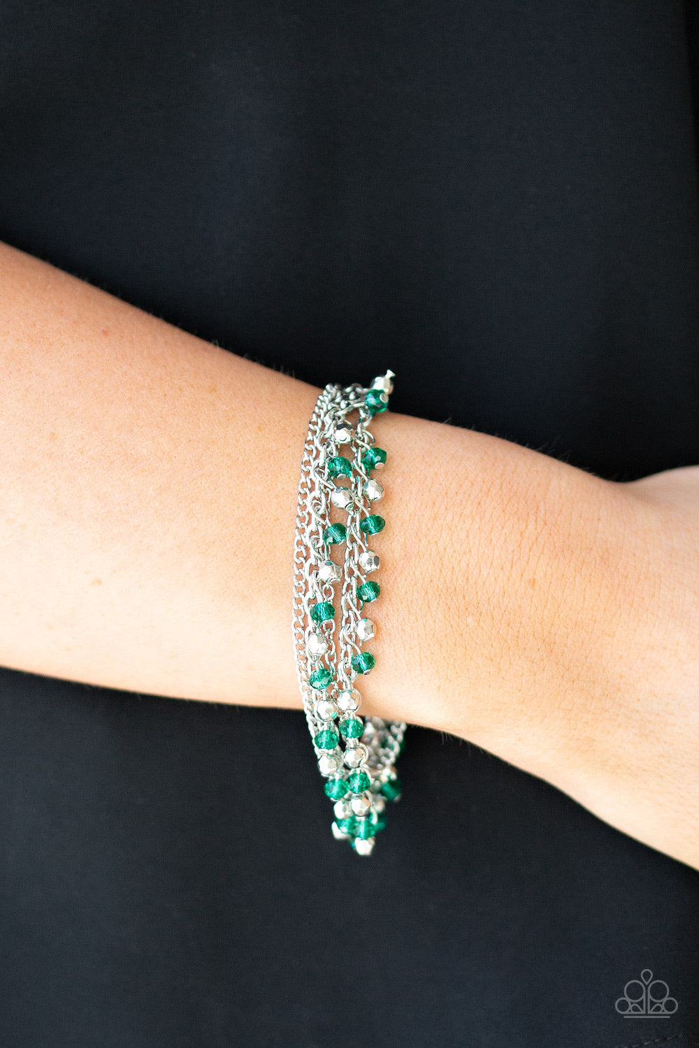 Paparazzi Cash Confidence - Green Bracelet