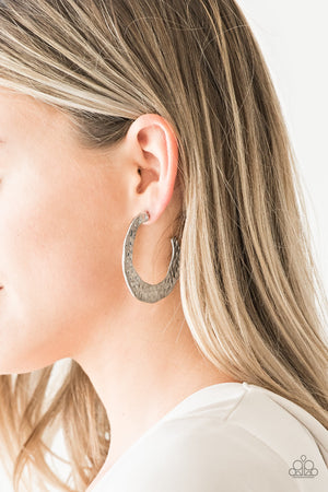 Paparazzi The HOOP Up - Silver Earring