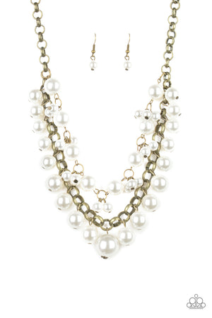 Paparazzi BALLROOM Service - Brass Necklace