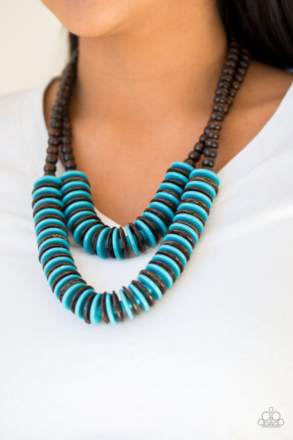 Paparazzi Dominican Disco - Blue Necklace