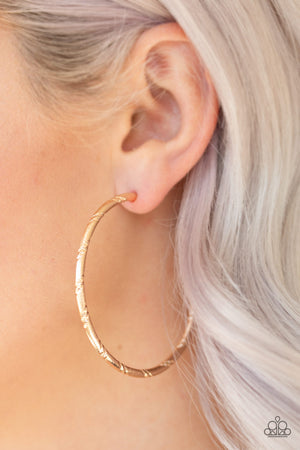 Paparazzi A Double Take - Gold Earrings