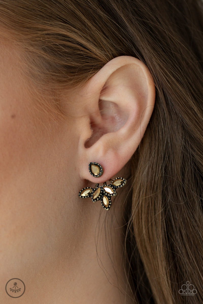 Paparazzi A Force To BEAM Reckoned With Brass Earrings