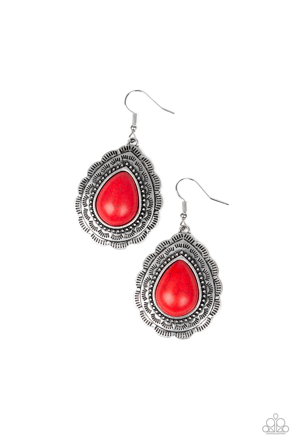 Paparazzi Mountain Mover - Red Earrings