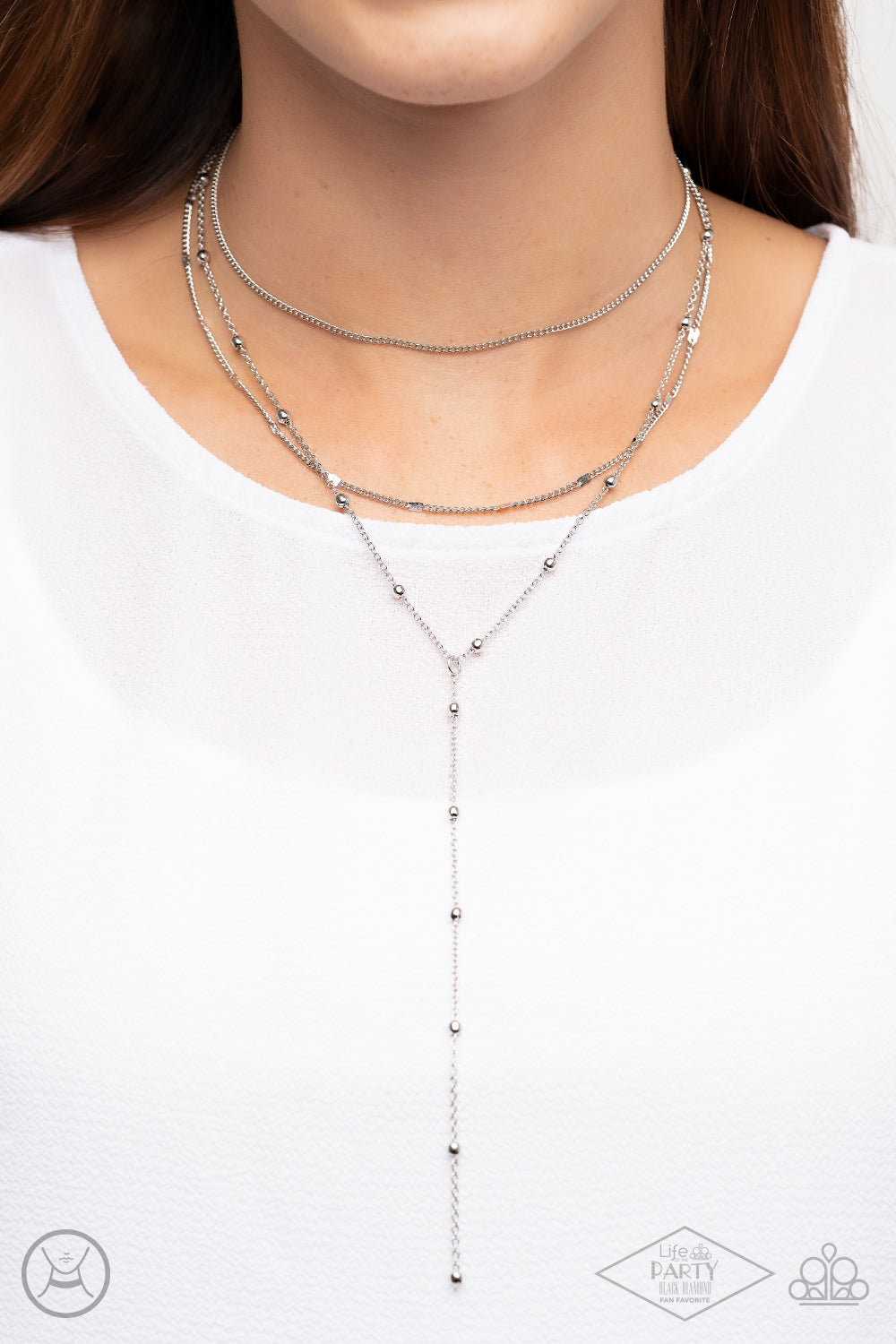 Paparazzi Think Like A Minimalist - Silver Necklace