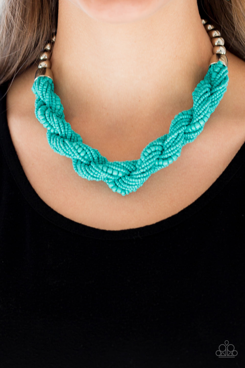 Paparazzi Savannah Surfin - Blue Necklace