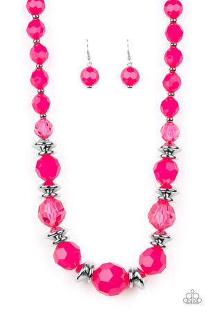 Paparazzi Dine and Dash - Pink Necklace