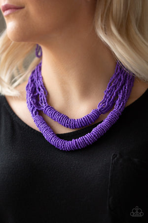 Paparazzi Right As RAINFOREST - Purple Necklace