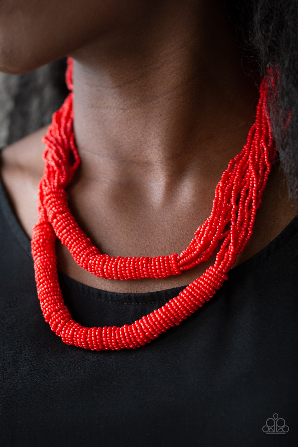 Paparazzi Right As RAINFOREST - Red Necklace