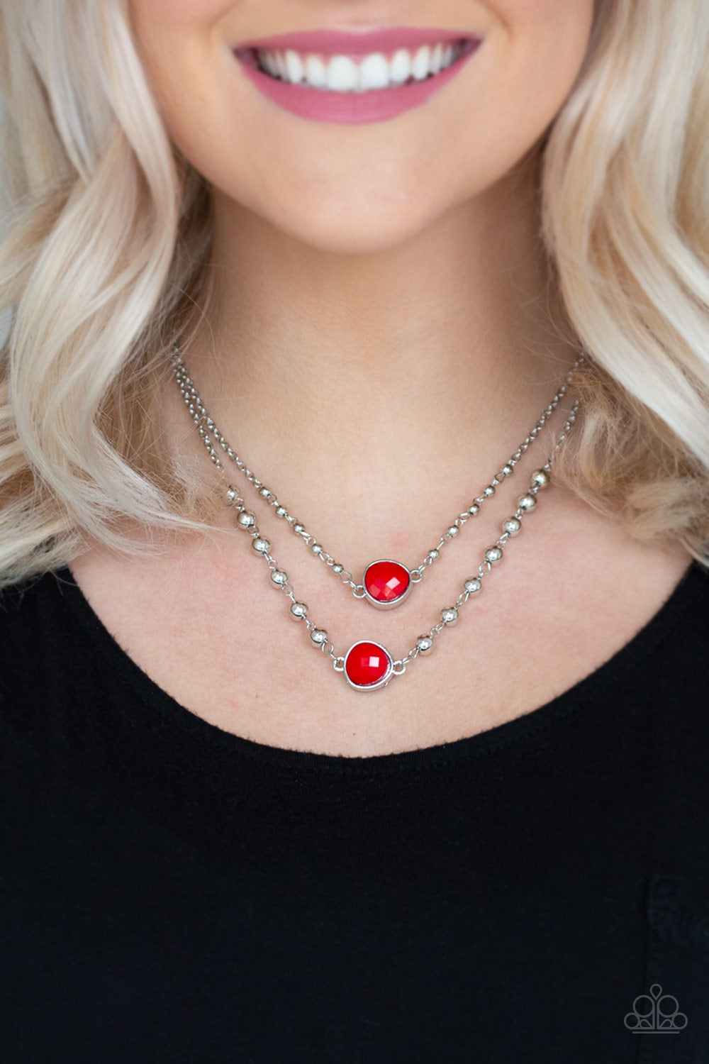 Paparazzi Colorfully Charming - Red Necklace - Spellbound Jewelz