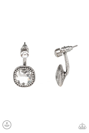 Paparazzi Celebrity Cache - White Earrings