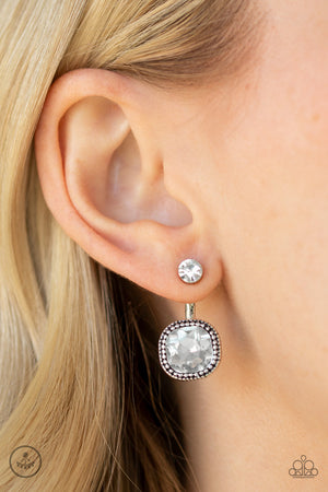 Paparazzi Celebrity Cache - White Earrings