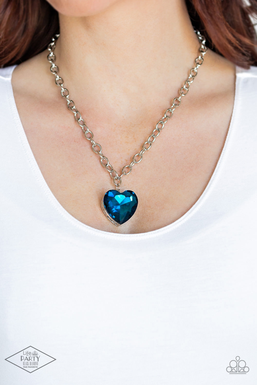 Paparazzi Flirtatiously Flashy - Blue Necklace