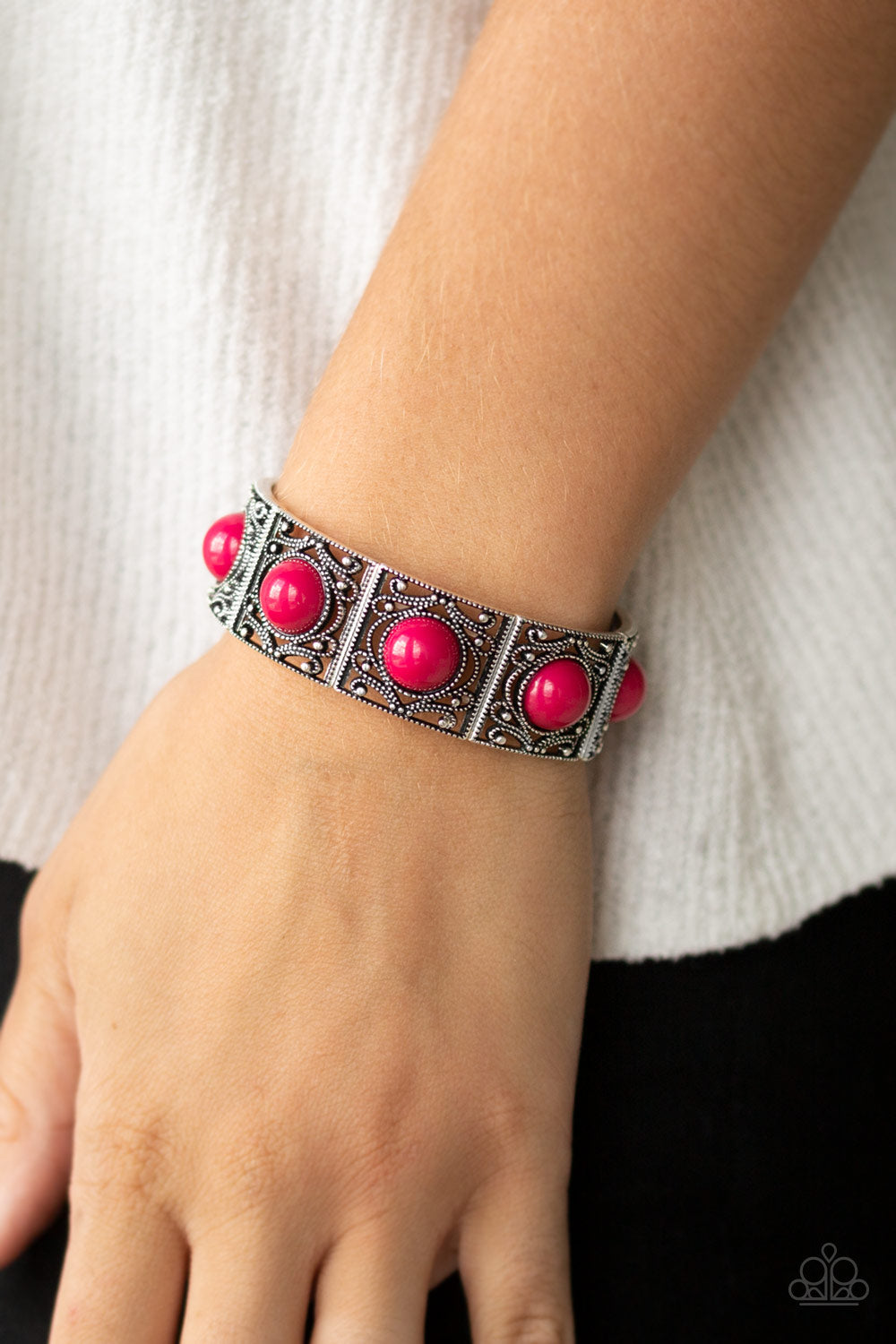 Paparazzi Victorian Dream - Pink Bracelet