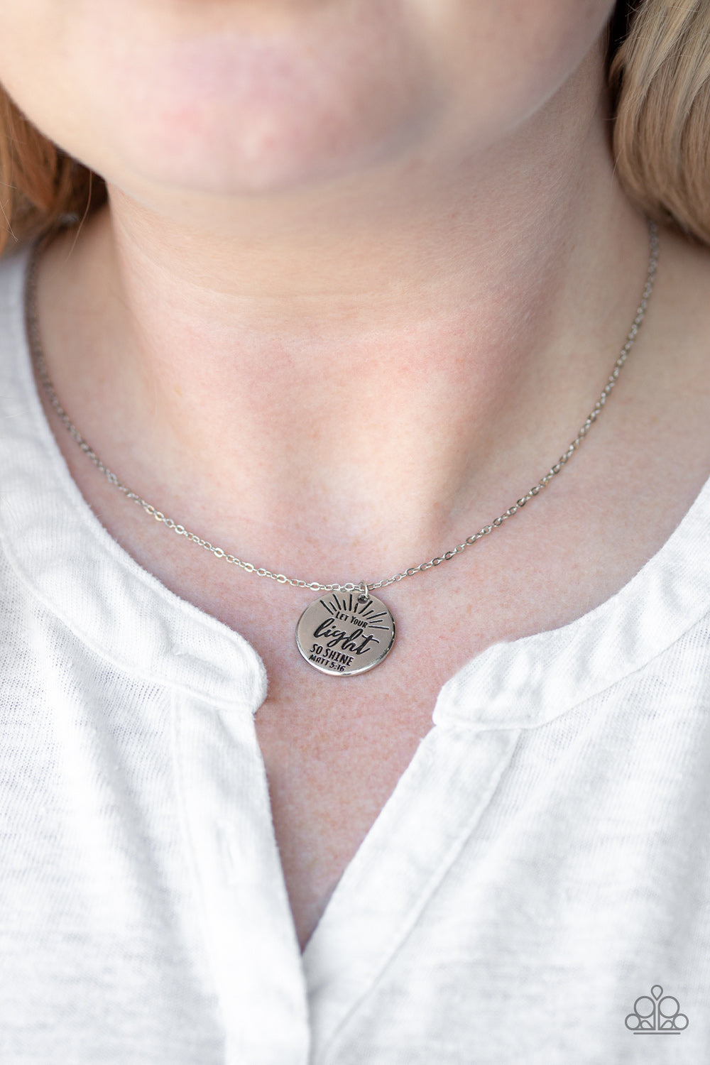 Paparazzi Let Your Light So Shine - Silver Necklace