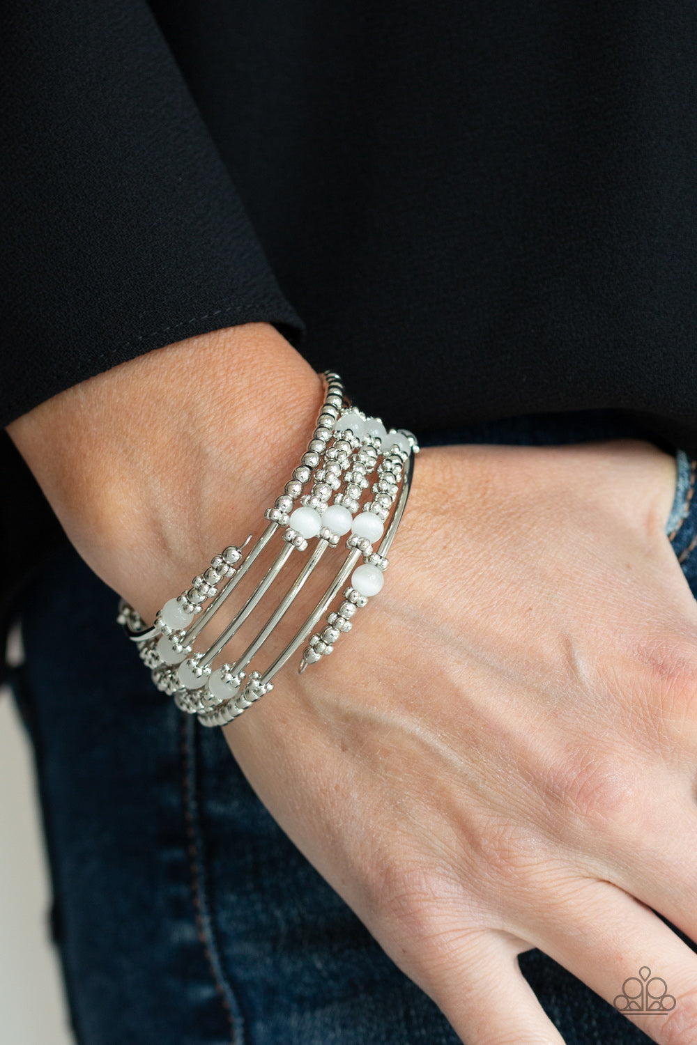 Paparazzi Colorful Charisma - White Bracelet