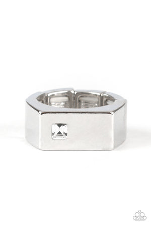 Paparazzi Steadfast - White Urban Ring
