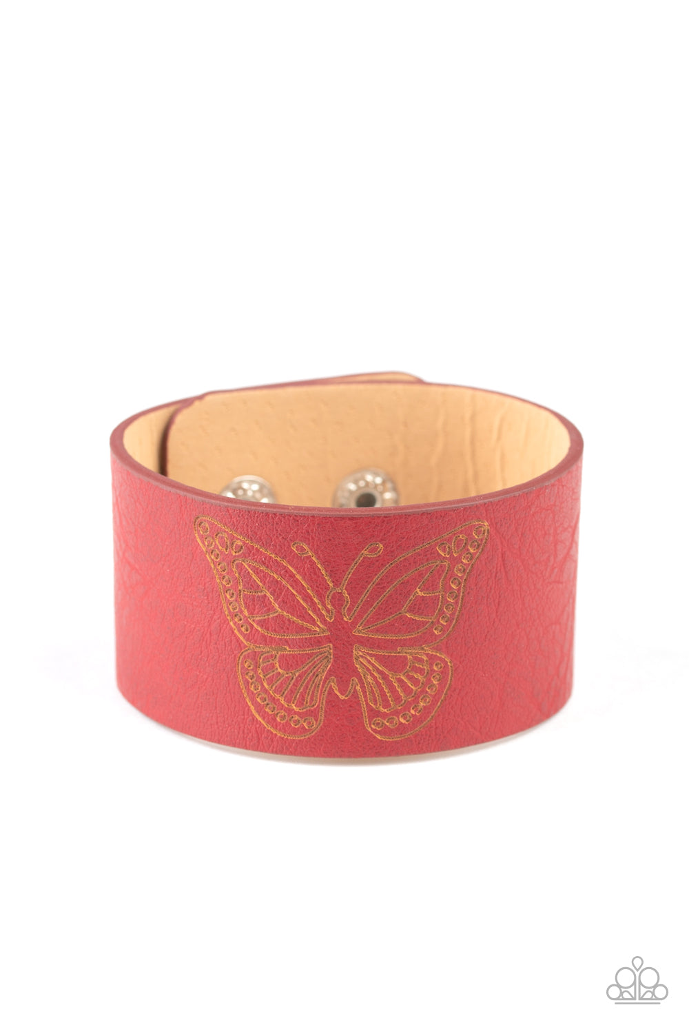 Paparazzi Flirty Flutter - Red Bracelet