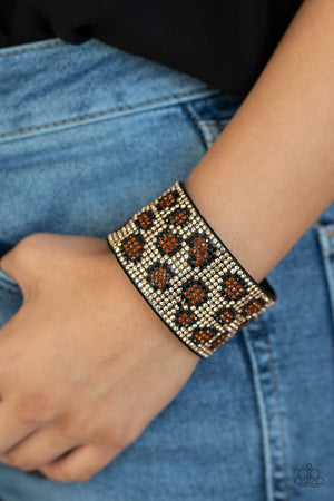 Paparazzi Cheetah Couture - Brown Bracelet