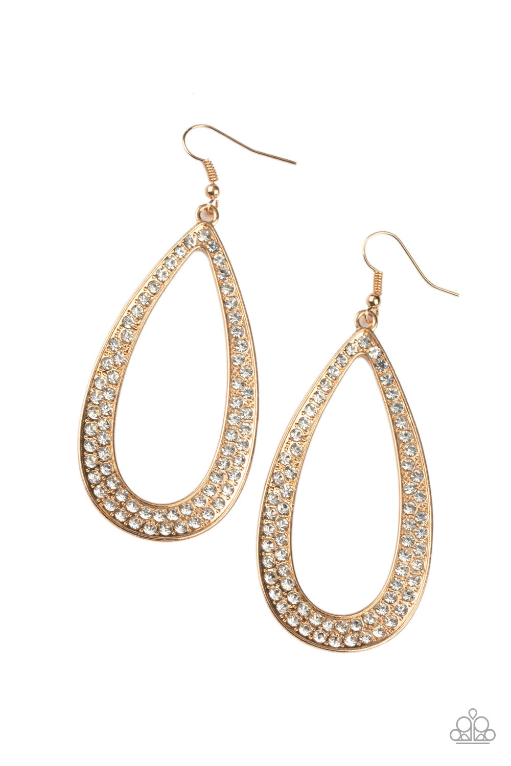 Paparazzi Diamond Distraction - Gold Earrings
