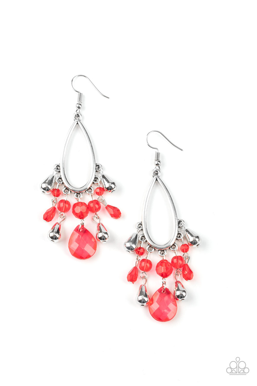 Paparazzi Summer Catch - Red Earrings