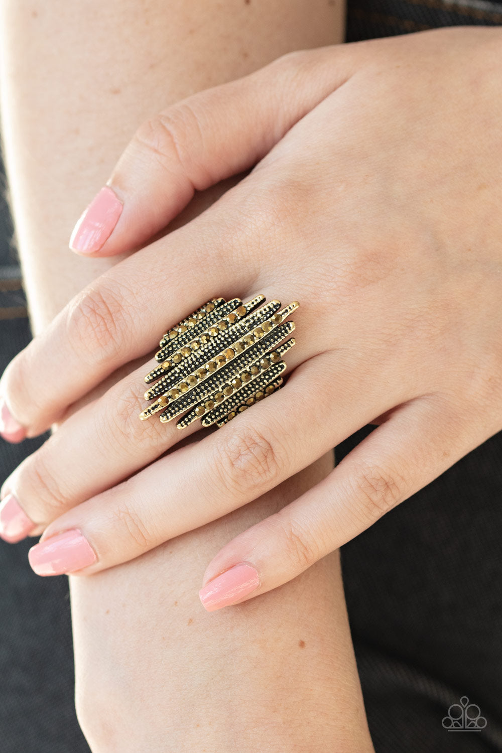 Paparazzi Shocking Sparkle - Brass Ring