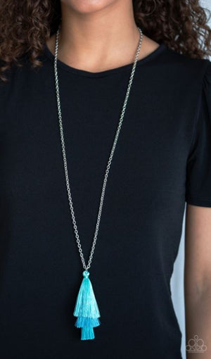 Paparazzi Triple The Tassel - Blue Necklace - Spellbound Jewelz