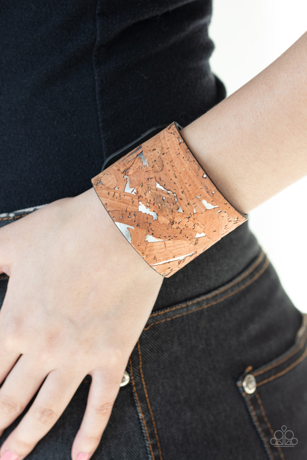 Paparazzi Cork Congo - Silver Bracelet