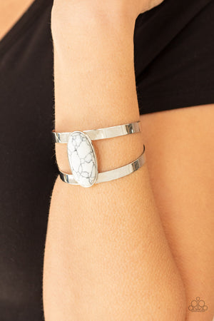 Paparazzi Quarry Queen - White Bracelet