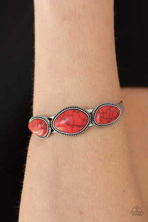 Paparazzi Stone Solace - Red Bracelet