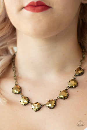 Paparazzi Star Quality Sparkle - Brass Necklace