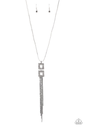 Paparazzi Times Square Stunner - Silver Necklace