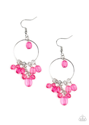 Paparazzi Where The Sky Touches The Sea - Pink Earrings
