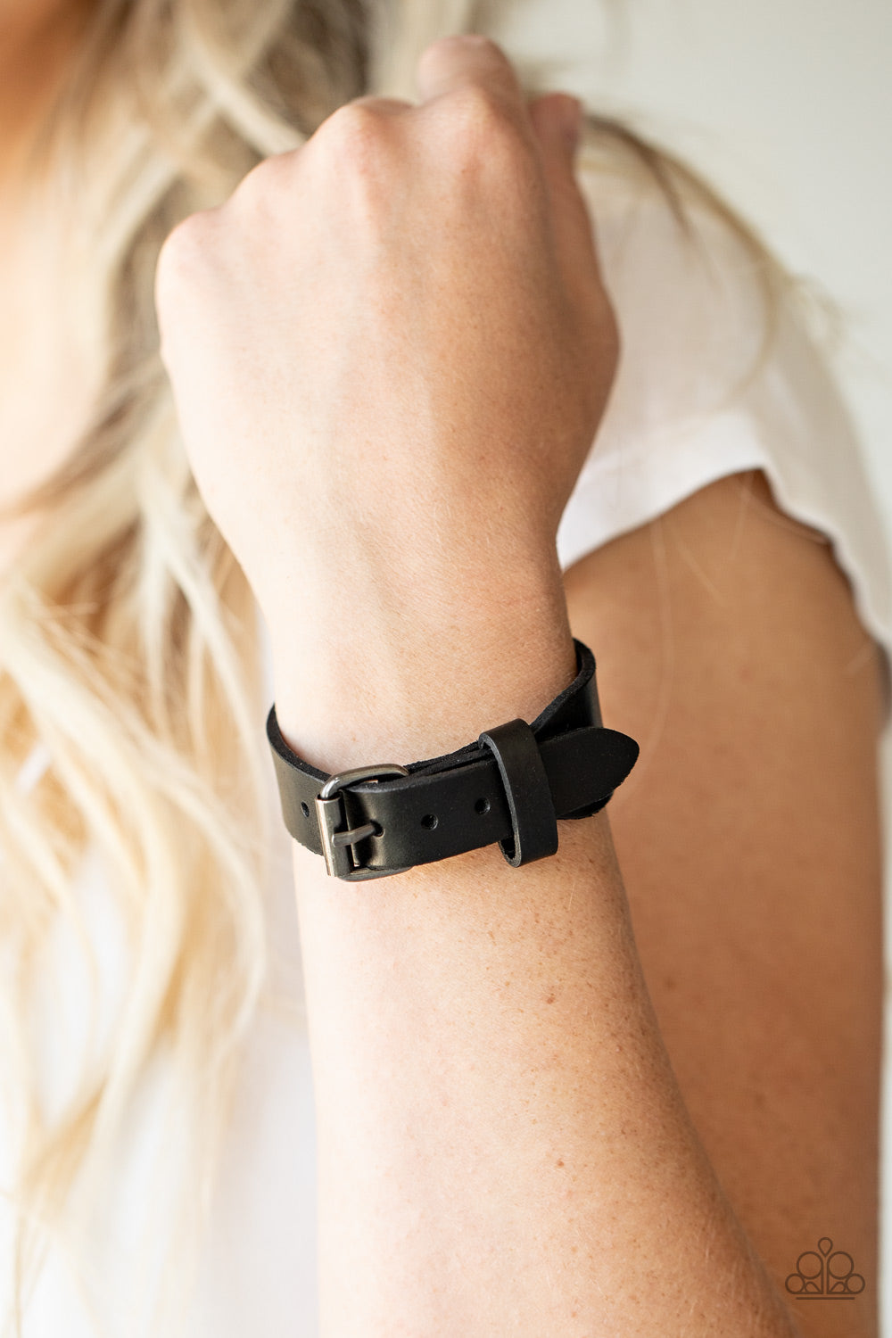 Paparazzi Tougher Than Leather - Black Bracelet