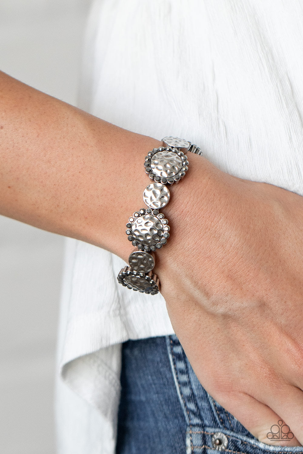 Paparazzi Mixed Up Metro - Silver Bracelet