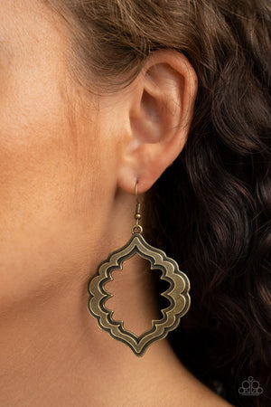 Paparazzi Taj Mahal Majesty - Brass Earrings