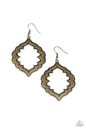 Paparazzi Taj Mahal Majesty - Brass Earrings