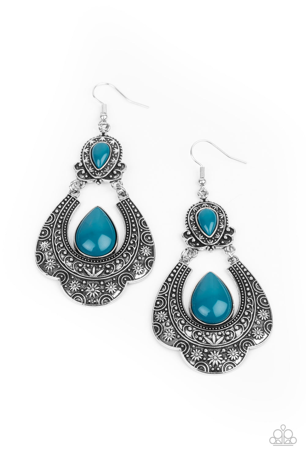 Paparazzi Rise and Roam - Blue Earrings