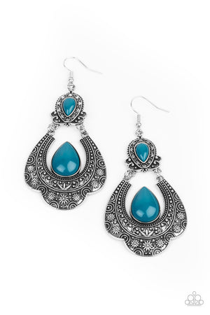 Paparazzi Rise and Roam - Blue Earrings