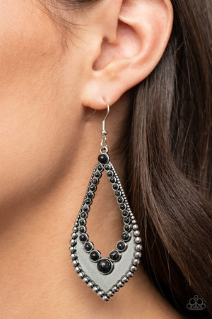 Paparazzi Essential Minerals - Black Earrings