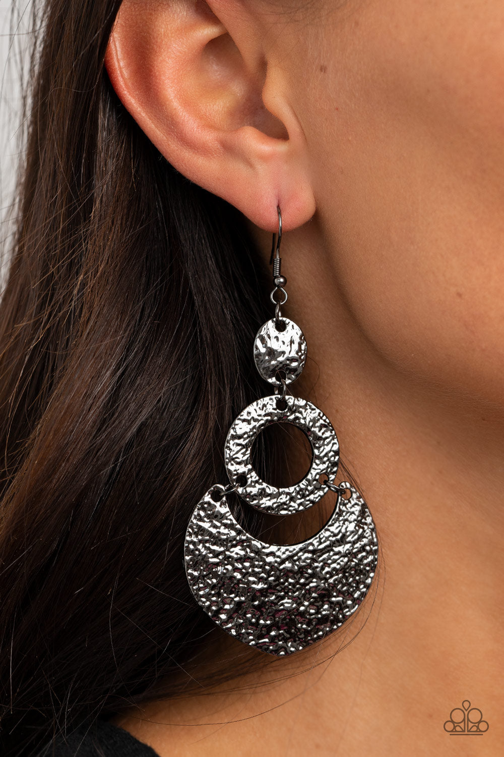 Paparazzi Shimmer Suite - Black Earrings