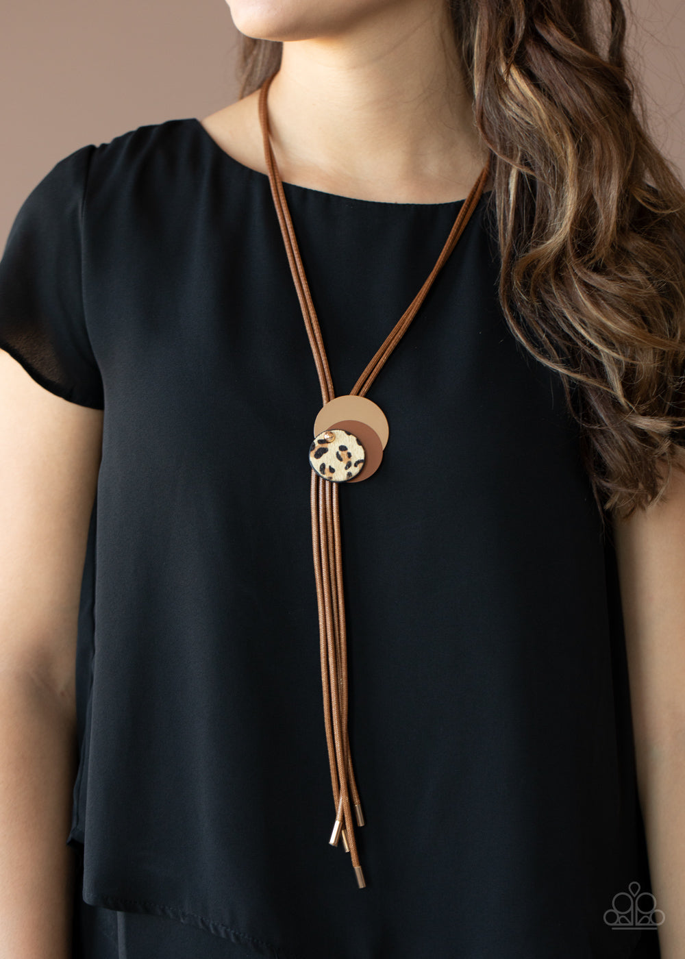 Paparazzi Life of the Party November 2020 Exclusive - I'm FELINE Good Brown Necklace