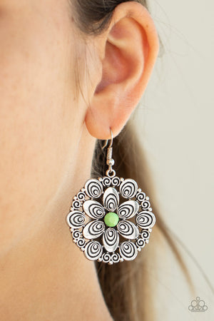 Paparazzi Grove Groove - Green Earrings