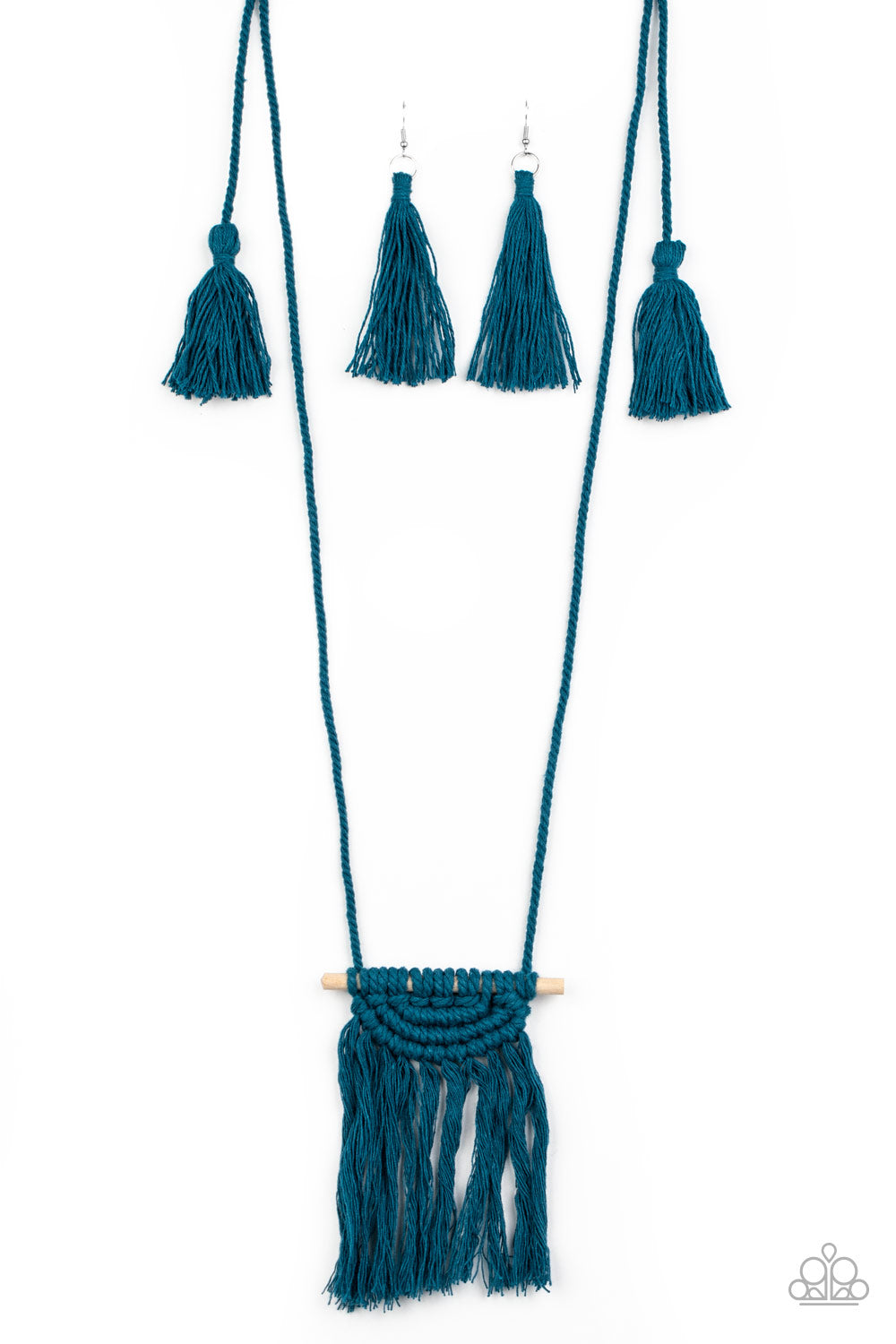 Paparazzi Between You and MACRAME - Blue Necklace