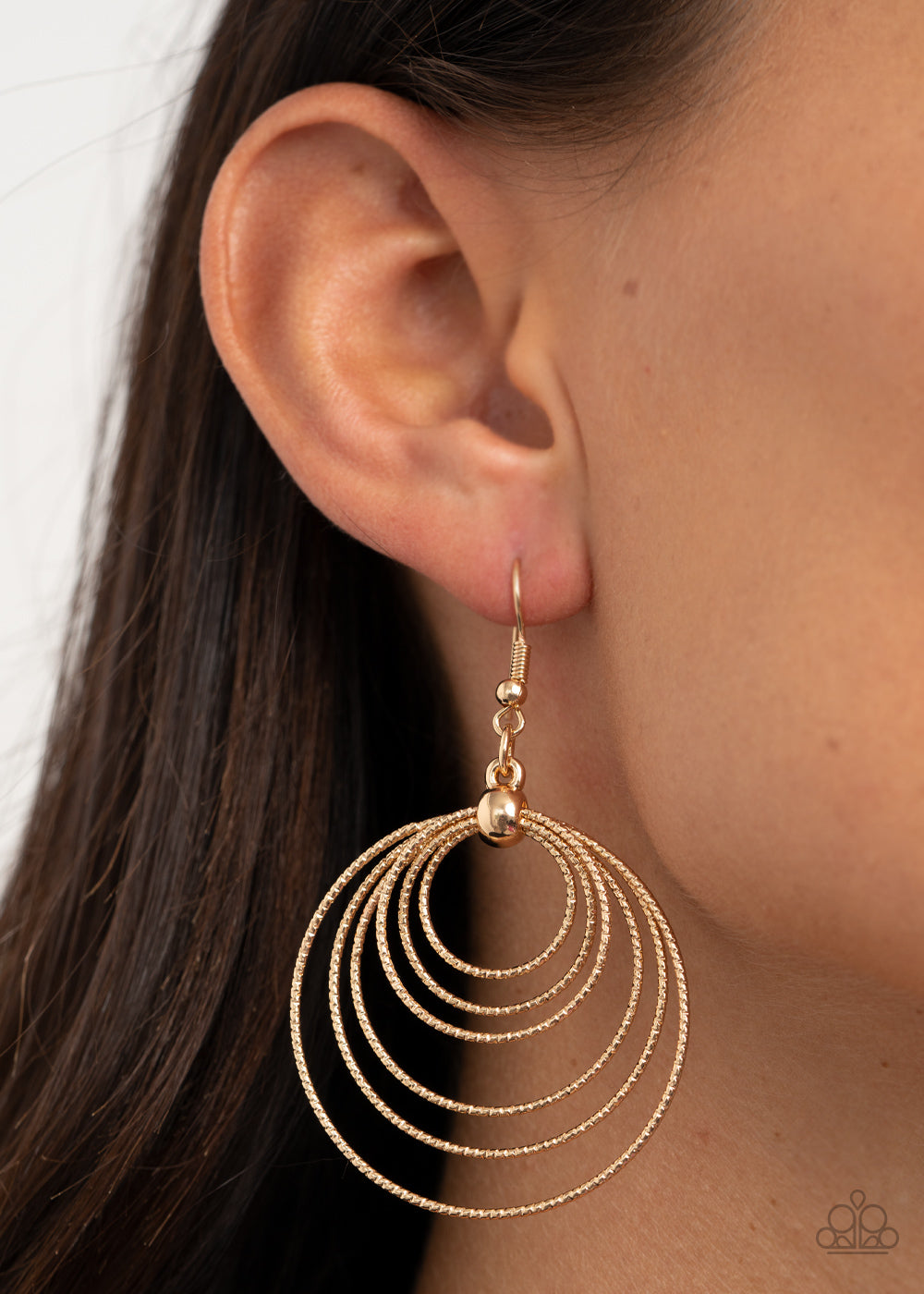 Paparazzi Elliptical Elegance - Gold Earrings