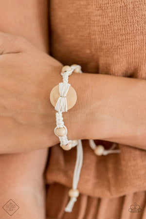 Paparazzi The Road KNOT Taken - White Bracelet