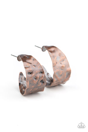 Paparazzi Put Your Best Face Forward - Copper Earrings