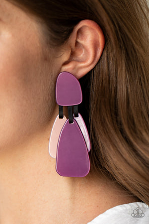 Paparazzi All FAUX One - Purple Earrings
